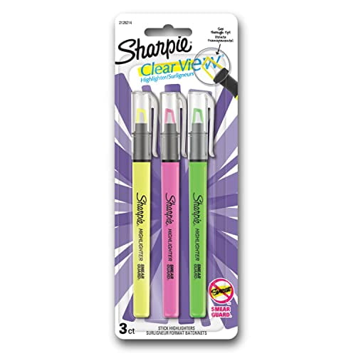 SHARPIE Clear View Highlighter Stick, Assorted, 3/Pack (1950748) - Image 2